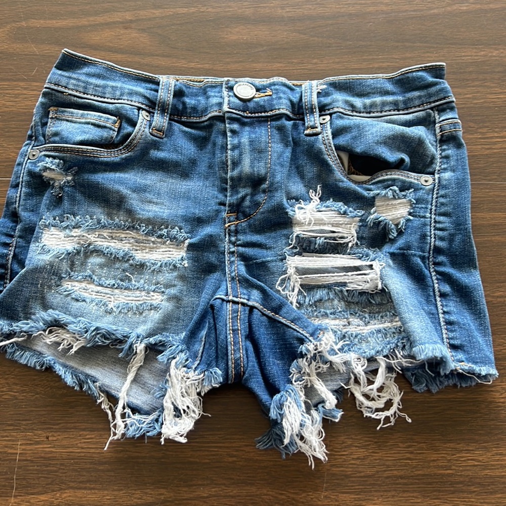 Ripped Jean Shorts